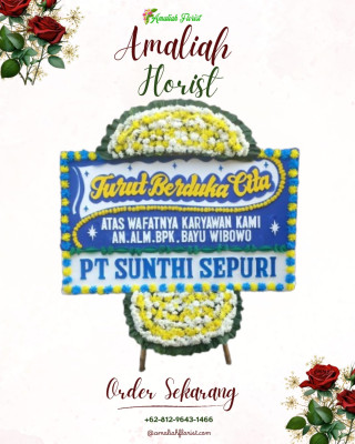 Papan Bunga Duka di Malaka Sari